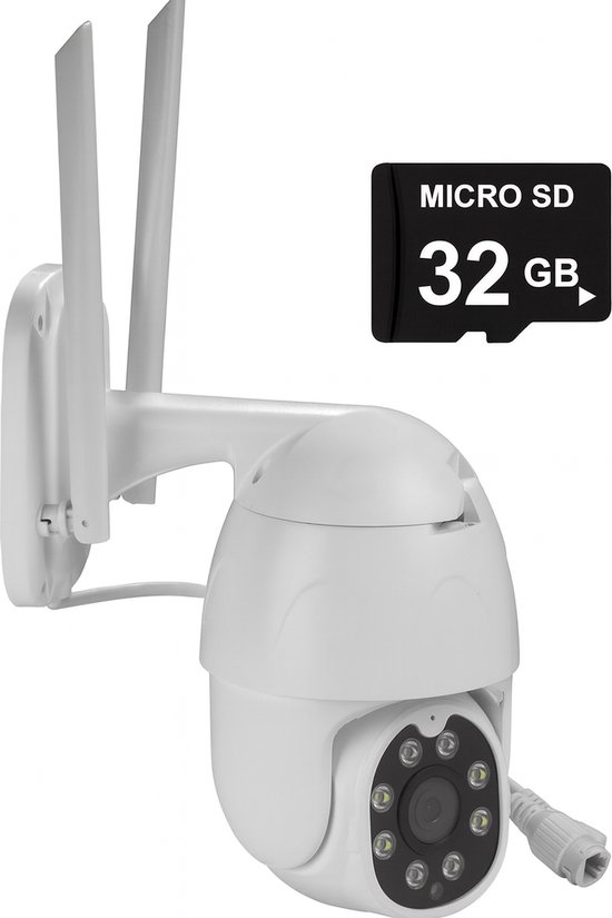 Denver- Bewakingscamera voor Buiten met 32gb SD Kaart - Beveiligingscamera - Werkt met TUYA - Dome - IP - Wifi - Camera met bewegingsdetectie - APP - Nachtzicht - Bewegingssensor van Denver