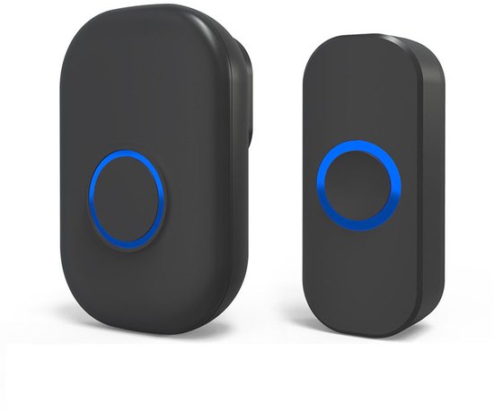 Deurbel - deurbel draadloos - deurbellen - Draadloze deurbel voor buiten - 150m deurbel - IP44 waterdichte elektronische deurbel - deurbelset met plug-in ontvanger - blauwe LED - waterdicht - voor thuis
