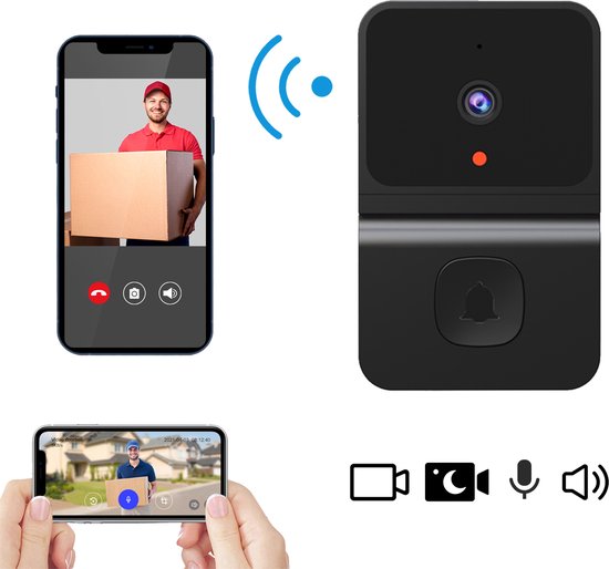 Deurbel Draadloos - Hd Video Deurbel - Wifi Video Doorbell Camera Met Bidirectionele Audio