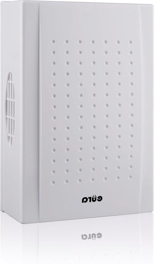 Deurbel Dubbele Klank - Gong Bel - Bezoekers Melden - Elektromechanisch Geluid - 14.5 x 9.5 cm - Wit