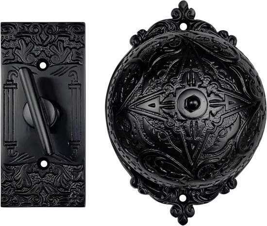 Deurbel met Sleutelplaat - Draaideurbel Ringbel - Voordeur Aankondiging - Mechanisch Geluid - 23 x 15 x 13 cm