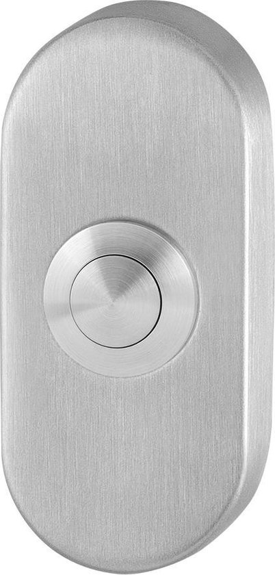 Deurbel - RVS geborsteld - RVS - GPF - Deur bel GPF9827.04 ovaal 70x32x10 mm RVS geborsteld