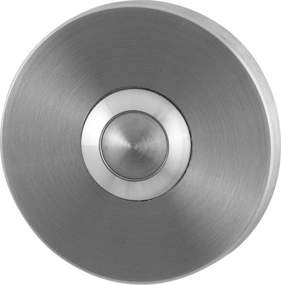 Deurbel - RVS geborsteld - RVS - GPF - Huisbel GPF9827.05 rond 50x6 mm RVS geborsteld
