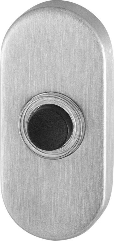Deurbel - RVS geborsteld - RVS - GPF - VoorGPF9826.04 ovaal 70x32x10 mm RVS geborsteld