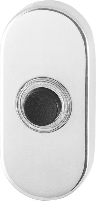 Deurbel - RVS gepolijst - RVS - GPF - Deur bel GPF9826.44 ovaal 70x32x10 mm RVS gepolijst