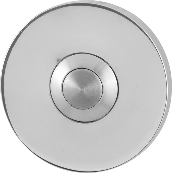 Deurbel - RVS gepolijst - RVS - GPF - Deurbelknop GPF9827.45 rond 50x6 mm RVS gepolijst