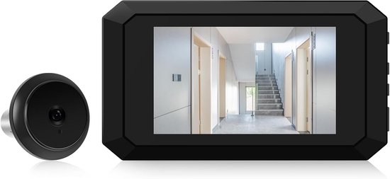 Deurcamera Viewer - Kijkgaatje Camera - Veiligheid Thuis - 1080P HD Resolutie - 4.9 Inch Scherm - Zwart