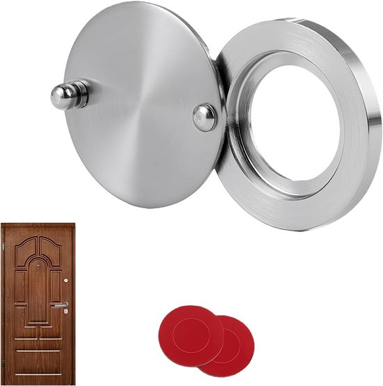 Deurspion-afdekking, deurspion zonder boren, deurspionen, deurgatafdekking met zelfklevend installatiegereedschap, deurspion, doorpgat cover, kijkbescherming voor hotel, thuis, sleutelgatafdekking