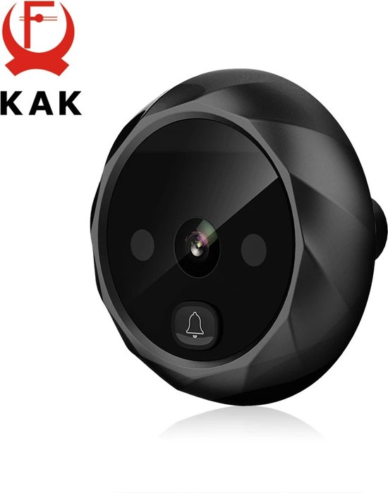 Deurspion - Intercom - Kijkgat Camera - Deurcamera - Deurbel met Camera - Beveiliging - Met LCD Scherm - 200 Kijkhoek - Infrarood nachtzicht - Automatische Foto''s van Elro