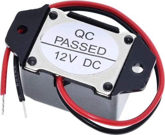Deurzoemer om een deuropener hoorbaar te maken 12v zwart zeer compact