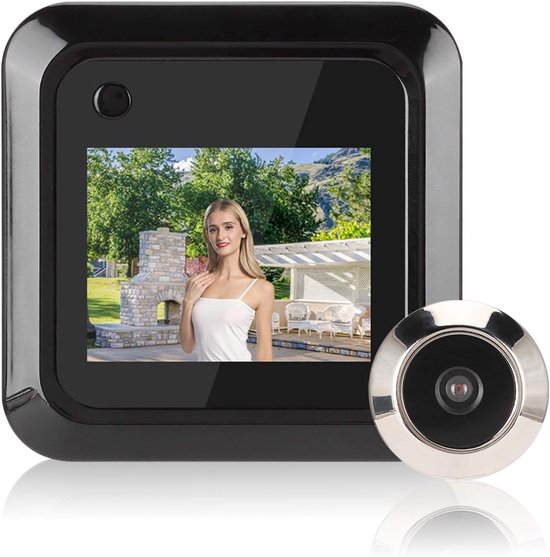 Digitale Deurkijker - Spion Camera - Veilig Thuis - 145 Graden Groothoek - 2.4 Inch Scherm - Zilverkleurig van Merkloos