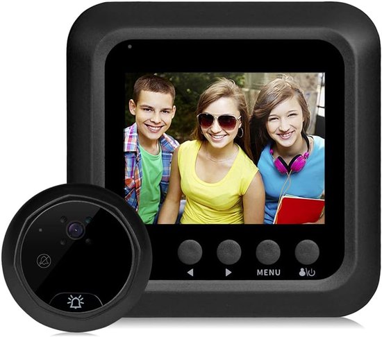 Digitale deurspion beveiligingscamera, intelligente deurbel, 2,4 inch lcd-scherm, nachtzicht, foto-opname, digitale camera voor deurmonitor
