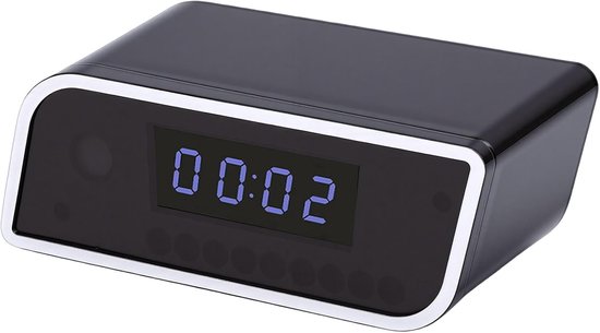 Digitale Wekker Camera - Verborgen Camera - Huis Beveiligen - 4K Groothoeklens - Nachtzicht 8m - Zwart