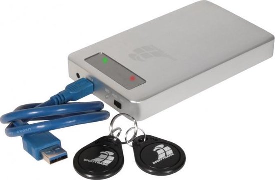 Digittrade RS256 RFID Security 1 TB Externe SSD harde schijf USB 3.2 Gen 1 (USB 3.0) Zilver, Zilver/esdoorn DG-RS256-10 van Merkloos