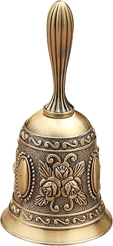 Dinerbel - Vintage koper - Elegante bloemengraving - Ideaal voor meditatie - ShopVlot