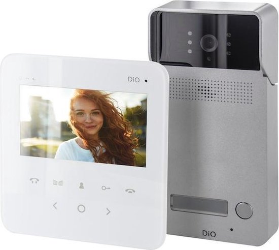 DiO bedrade videofoon intercom voor meerdere appartementen – 4,3'' scherm - 2 draads van DiO