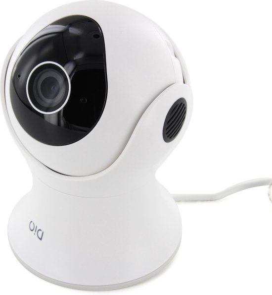 DiO DIOCAM-RE01 HD Beveilingscamera voor binnen en buiten 1080p - IP-camera - Wifi - Nachtzicht - 360° Pan & Tilt – Wit van Merkloos