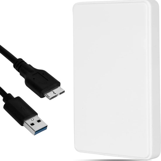 DnA® Harde Schijf - Externe Harde Schijf - SSD Extern - Externe Harde Schijven - Wit - 12cm x 8cm x 1cm