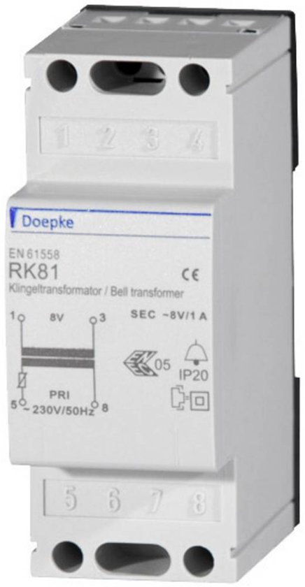Doepke 09980085 Beltransformator 4 V, 8 V, 12 V 3 A