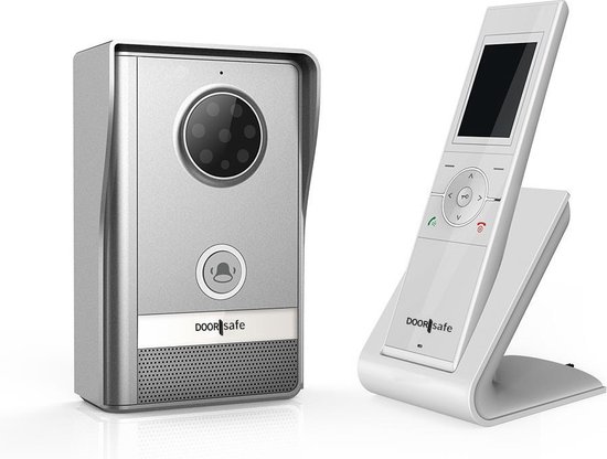 Doorsafe 4250 - draadloze camera deurbel - 2.4″ kleurenscherm - deurbel op accu of batterijen - draadloos, standaard bereik (2,4Ghz) - 100% Privacy, gemak & eenvoud - opslag foto's in scherm van Doorsafe