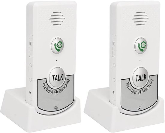 Draadloos Intercom Systeem voor Thuis en Kantoor, 2-Weg Communicatie, Stemdeurbellen voor Ouderen