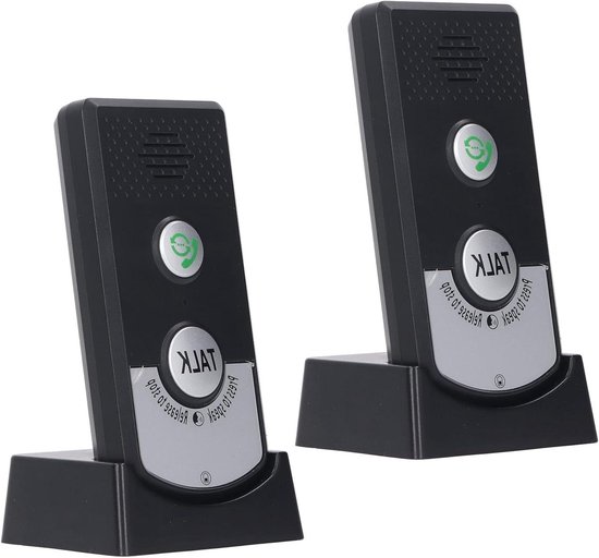 Draadloos Spraakintercom - Intercom Systeem - Communicatie Thuis - 1000m Open Bereik - 15 x 13 x 7 cm - Wit