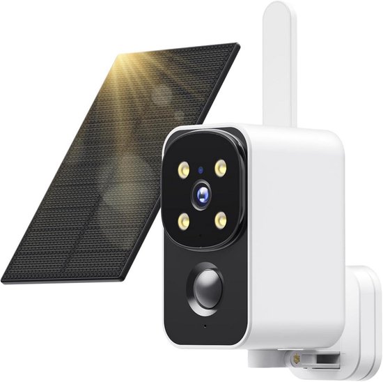 Draadloze 4G LTE Buitencamera op Zonne-energie met 180° Rotatie en PIR