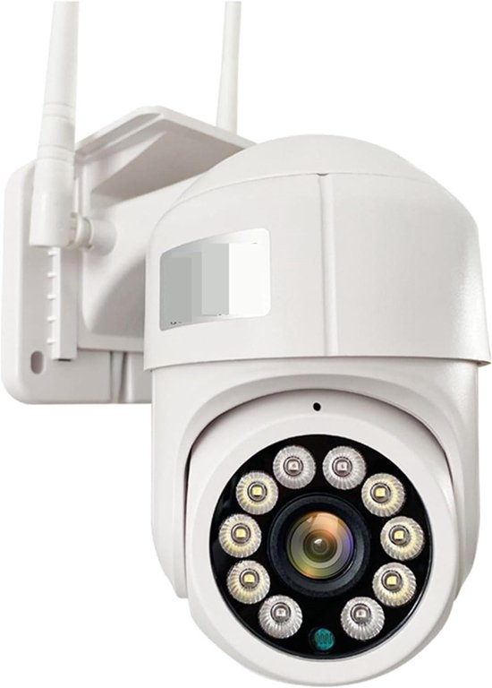 Draadloze Bewakingscamera - IP Camera Dome - Huis Beveiligen - 5MP HD Resolutie - 20M Nachtzicht - Wit