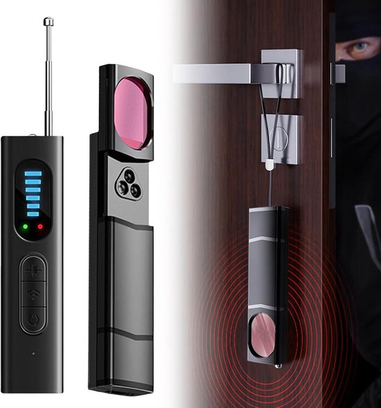 Draadloze Camera Detector: Zoekapparaat voor Verborgen Bugs, GPS-Detector met 5 Gevoeligheidsniveaus voor Veiligheid tijdens Reizen en in Hotels