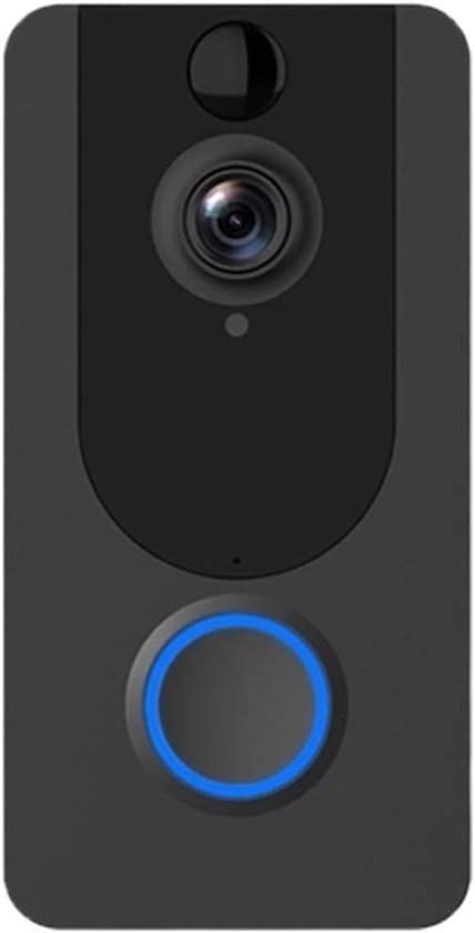 Draadloze Deurbel Camera - Wifi Huisbel Intercom - Veiligheid Thuis - Full HD 1080P Video - 1 Stuks - Zwart