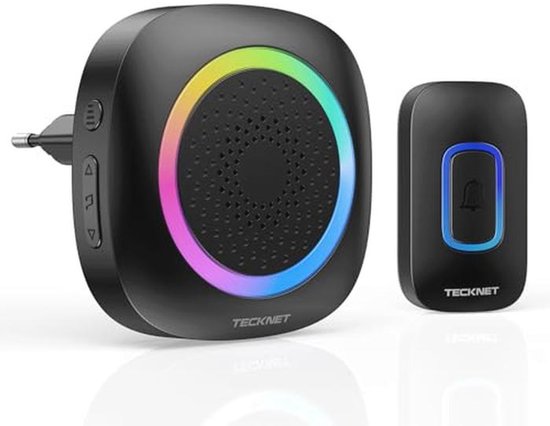 Draadloze Deurbel met RGB Licht - Batterijloos en Waterdicht - 60 Melodieën en IP65
