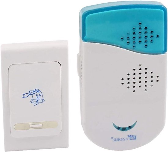 Draadloze Deurbel - Muziek Melodie - Bezoekers Ontvangen - 36 Melodieën Instelbaar - 12V Batterij Inclusief - Wit