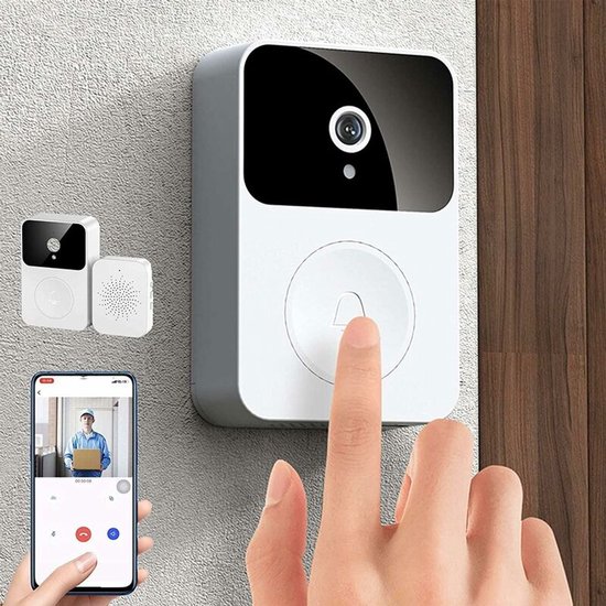 Draadloze deurbel - Slimme videodeurbel met intercomfunctie - Draadloze videodeurbel met afstandsbediening - HD-nachtzicht - Opladen via wifi - Beveiligingsdeurbel - Tweewegcommunicatie - Bediening via app - Betrouwbare huisbeveiliging van Merkloos