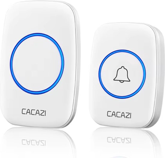 Draadloze Deurbel - Wireless Doorbell - IP44 Waterdicht - Met Ontvanger op Stopcontact - Wit