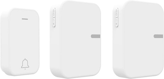 Draadloze Deurbel - Zelfaandrijvende Bel - Huisbeveiliging - Geen Batterijen Nodig - 150 Meter Bereik - Wit