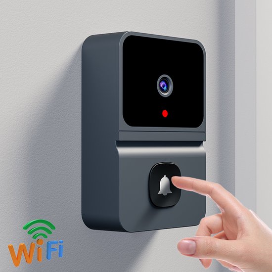 Draadloze Deurbelcamera, een geavanceerd systeem voor visuele deurbewaking en intercomfunctionaliteit. Nachtzicht en via app te bedienen. van Merkloos