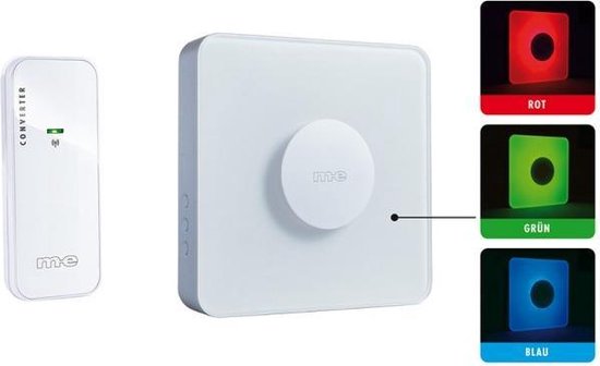 Draadloze deurbelset voor koppeling aan bestaande deurbelinstallatie - M-E Bell-340 41162