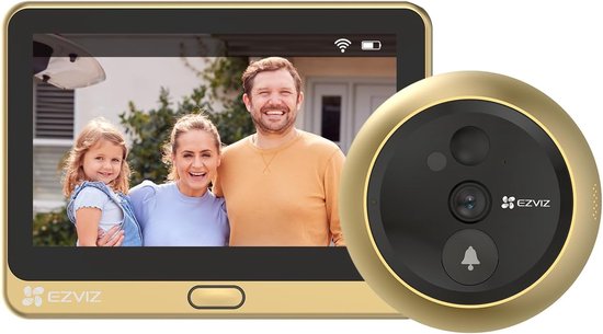 Draadloze Deurspion Camera met 1080P, Ingebouwde Deurbel en 4,3 Inch Monitor