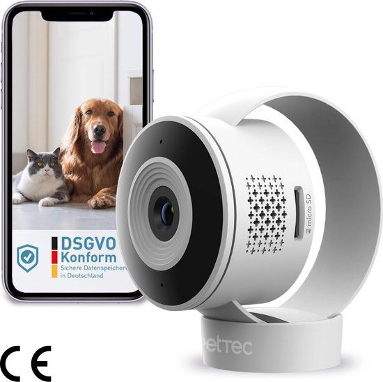 Draadloze Huisdier Bewakingscamera met Bewegingssensor, Nachtzicht en Full HD WiFi - Beveiligingscamera voor Honden, Katten, Slaap-, Woon- en Kinderkamer met App Bediening van EZVIZ