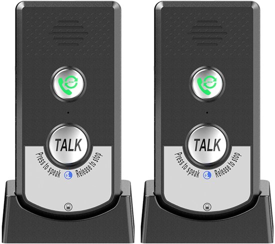 Draadloze Intercom – Tot 1000 m Open Bereik – Tweewegcommunicatie – 2 Laadstations – Voor Thuis