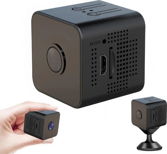 Draadloze magnetische camera – 24 uur live-opname + live-voorbeeldweergave, 2,4 GHz Wi-Fi + 450 mAh batterij van Merkloos