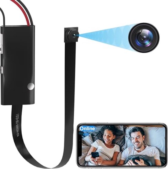 Draadloze Verborgen Camera Draagbare 1080P HD WiFi Mini Spy Camera Nanny Cam Beveiligingscamera voor Indoor Gebruik van Merkloos