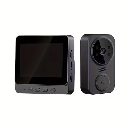Draadloze Video Deurbel met 4,3 inch Display – RFID-functie, Nachtzicht & Tweerichtingscommunicatie – USB Oplaadbaar van Elro