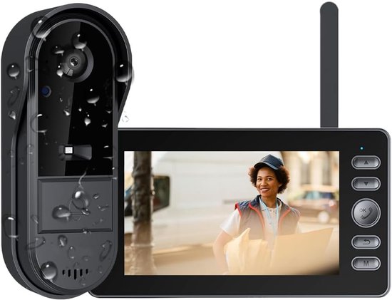 Draadloze video-deurbel met camera en nachtzicht | 1080P buitencamera | Veiligheid en gemak voor thuis van Hassle Free.