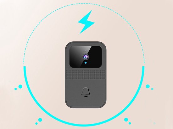 Draadloze Video Intercom met WiFi & App - Deurbel met Camera - deurbel draadloos - deurbel met camera draadloos wifi - deurbellen met camera - 77079 van Merkloos
