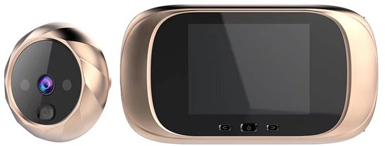 Draadloze videodeurbelcamera met, tweerichtingsaudio, 90°-hoek, 2.8-inch scherm，Ondersteunt infrarood nachtzicht, heeft ingebouwd geheugen, loopopslag en een high-definition camera met 300.000 pixels. van Merkloos