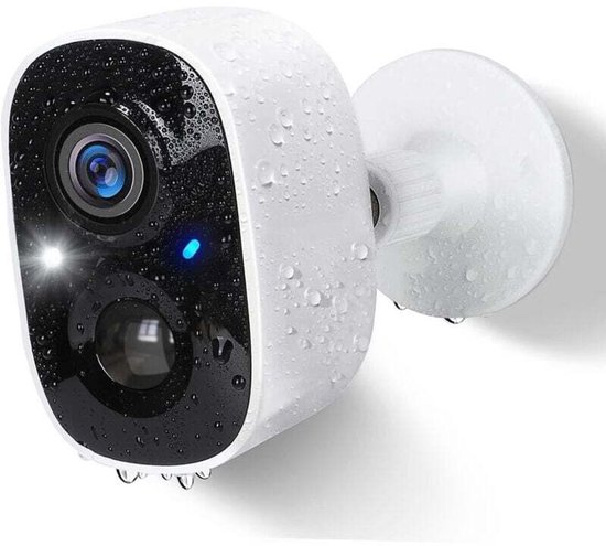 Draadloze wifi-beveiligingscamera voor buiten (met batterij), high-definition IP-camera voor binnen, met kleurennachtzicht, PIR-bewegingsdetectie, AI-detectie, tweewegsaudio, alarm en IP65 waterdichtheid.