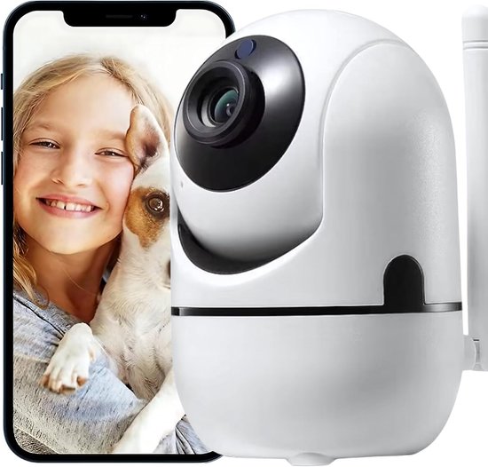 Draadloze WiFi-bewakingscamera voor Binnen – IP-camera 1080P met Bewegingsdetectie en Nachtzicht – Babycamera met Tweewegs Audio – Compatibel