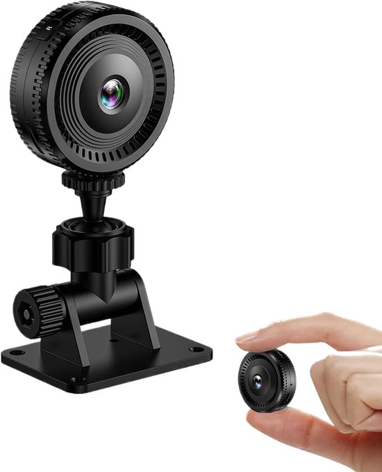 Draadloze WiFi Camera - Mini Monitor Camera - Huis Beveiliging - Compact Nachtzicht - 5.5 cm Breed - Zwart