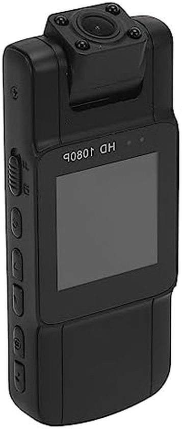 Draagbare Body Camera - Mini Camera - Beelden Opnemen - 180 Graden Lens - 1.54 Inch Scherm - Zwart